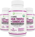 Max Absorpce USDA Organic Milk Thistle Potent 5: 1 Koncentrovaný extrakt (2000mg síla) & Organic Dandelion Root Current124; Silymarin Antioxidant Flavonoid Current124; Dodatek k podpoře jater (60 Počet balení po 3)