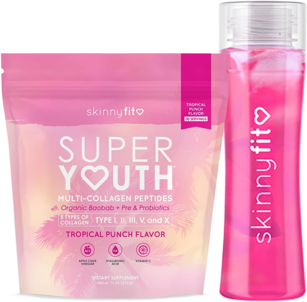 SkinnyFit Super Youth Tropical Punch Kolagen s lahví Bundle