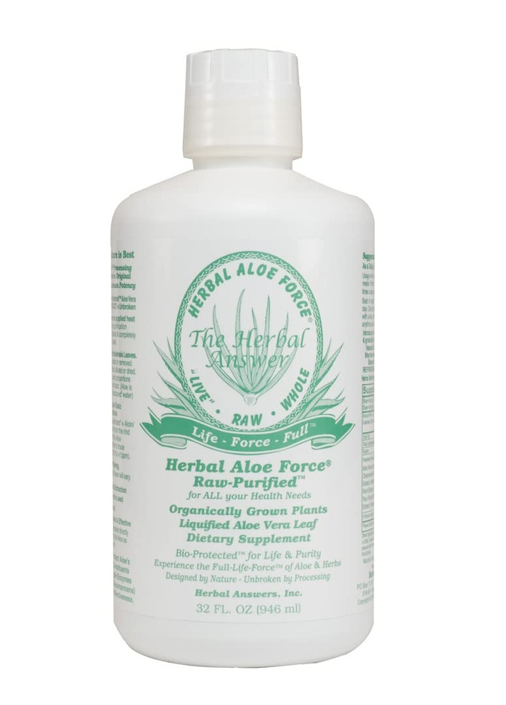 Bylinné odpovědi Bylinné Aloe Force Aloe Vera a Bylinné dietní dodatek, 32 fl oz