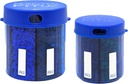 Monster Doplatek Léčebné Pill Dipenser s etiketami Complement - Extra velké Pill Container Lahve Handles Téměř libovolný dodatek - Snadný k použití (Monster Blue & Monster Jr. Blue)