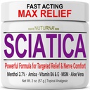 Sciatica Nerve Cream - Maximální síla Comfort Cream for Feet, Hands, Nohs, Toes, Back - Natural Ultra Strength Arnica, MSM, Menthol, Soothing Comfort, 2 Oz