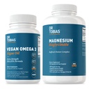 Dr. Tobias Vegan Omega 3 Řasy olej a hořčík bisglycinát, základní Wellness podpora srdce, mozku, svalů, a zdraví kostí, non-GMO, Vegan