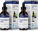 Fulvic Humic Acid Liquid Supplement. Rostliny odvozené minerální kapky, přes 75 stopových minerálů pro energetické vzrůstu. Až 8 měsíců dodávky. Koncentrace 250%. 2oz každý. 2 láhve.
