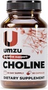 UMZU Cholin dodatek pro Cognitive a Hormonal Support CLANE124; Acetylcholinový Booster pomáhá soustředit mozek, paměť a metabolismus CLANE124; Podporuje zdraví jater a rovnováhu estrogenu (30 denní zásoba 124; 90 Kapsle)