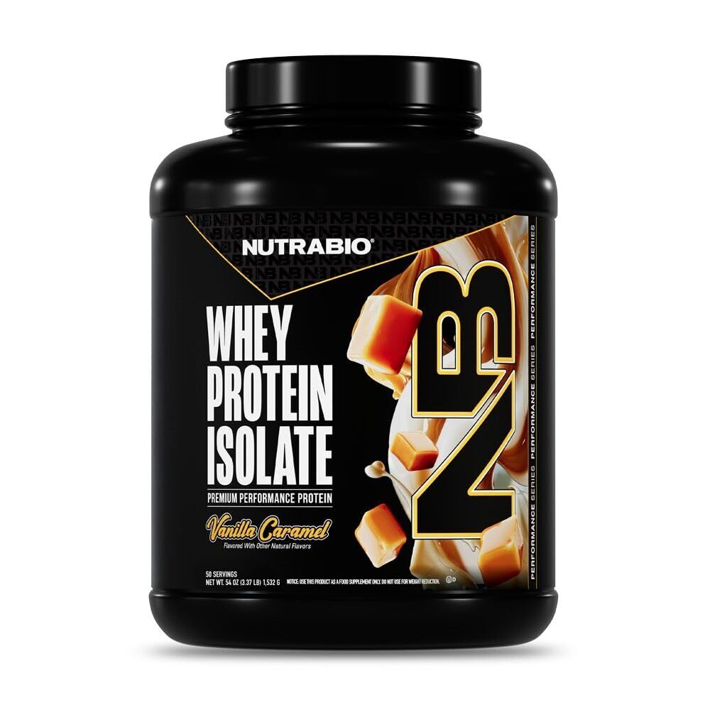 NutraBio 100% syrovátkový proteinový prášek, 25g protein s kompletním aminokyselinovým profilem, non-GMO, Soy & gluten zdarma, nízký karb, nízká kalorie syrovátkový prášek, vanilkový karamel, 5 Lbs