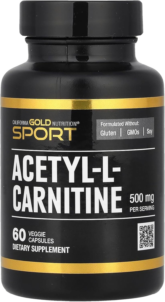 California Gold Nutrition Acetyl- L- karnitin, 500 mg, 60 Veggie Kapsle