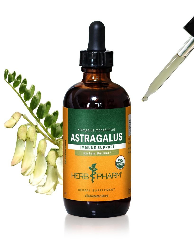Herb Pharm Certified Organic Astragalus Liquid Extract pro podporu imunitního systému - 4 Ounce
