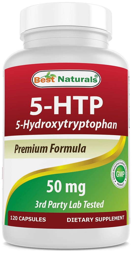 Nejlepší Naturals 5- HTP 50 mg 120 Kapsle, 5 HTP Kapsle podporuje relaxaci a relaxační spánek