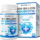 Probiotická 300 miliard CFU - 12 párů s organickými prebiotiky pro stravovací & gut, imunitní, nadýmání zdraví - Probiotika pro ženy a muže - Denní mléčné výrobky zdarma, skladovatelný - 60 Counts