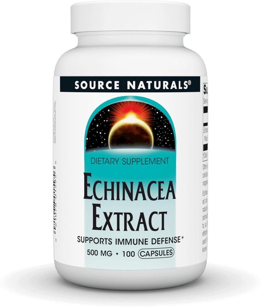 Zdroj Naturals Echinacea Root Extract - Podporuje imunitní obranu * - 500mg - 100 Kapsle