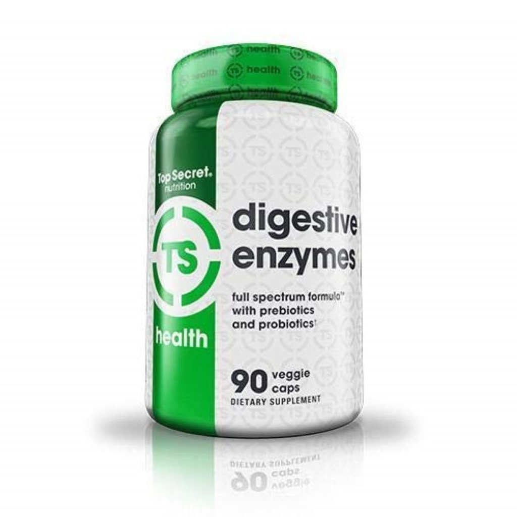 Top Secret Nutrition Digestive Enzymes CLAS124; Full Spectrum Prebiotics & Probiotics CLAS124; 10 Enzymy CLAS124; pro Gut Health, Bloating & Nutrient Absorption CLAS124; 90 Kapsle