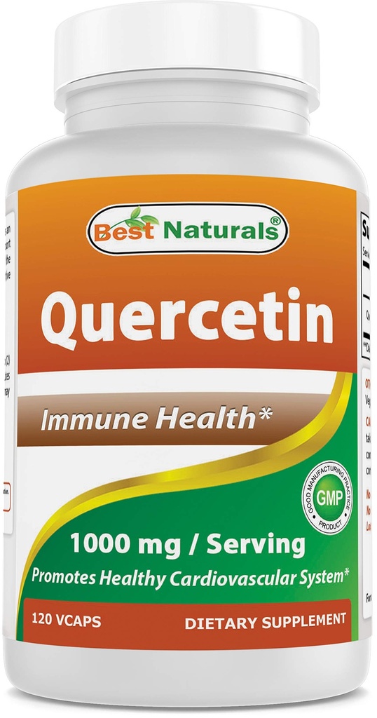 Nejlepší Naturals Quercetin 1000 mg / Podání 120 Veggie Kapsle (120 Počet (balení po 1))