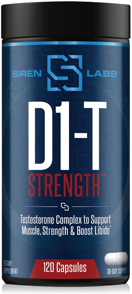 D1-T Síla Testosteron Booster pro muže Mass Gainer s D- aspartické kyseliny - Monster Muscle Mass- Building - Test Booster Deprese estrogenu Anabolický růst svalů (120 Kapsle)