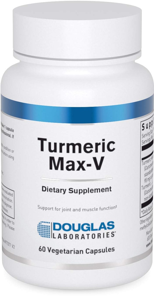 Douglas Laboratories Turmeric Max- V PHARMAD124; Standardizovaný kurkumin na podporu společné a svalové funkce PHARD124; 60 Kapsle