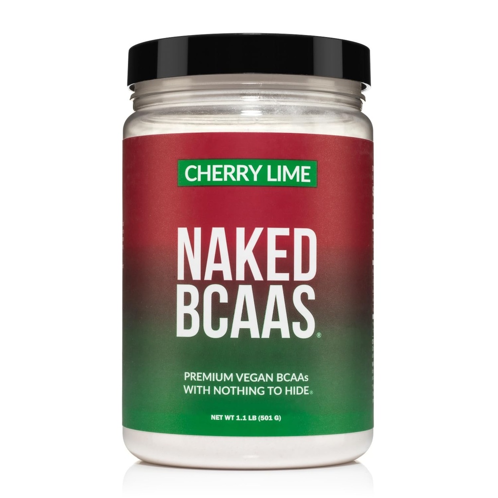 NAKED Cherry Lime BCAA Amino Acids Powder, 100% čisté 2: 1: 1 Vzorec, Vegan Branched Chain Amino Acids, Instantized All Natural BCAA Powder Supplement - 501 Grams, 34 Servings
