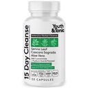 Mládež & Tonic 15 den Čistota - Colon & Gut Cleanse Detox Reset pro Plateau, Belly Bloating & Regularity, Stravovací zdraví - pro ženy a muže, 30 pilulky
