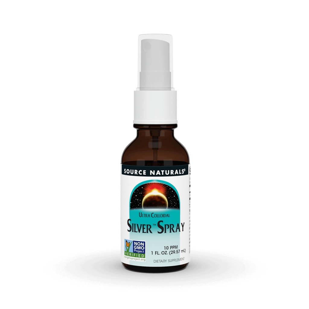 Zdroj Naturals Ultra koloidní stříbro Spray 10 ppm pro Wellness Support - 1 Fluid oz