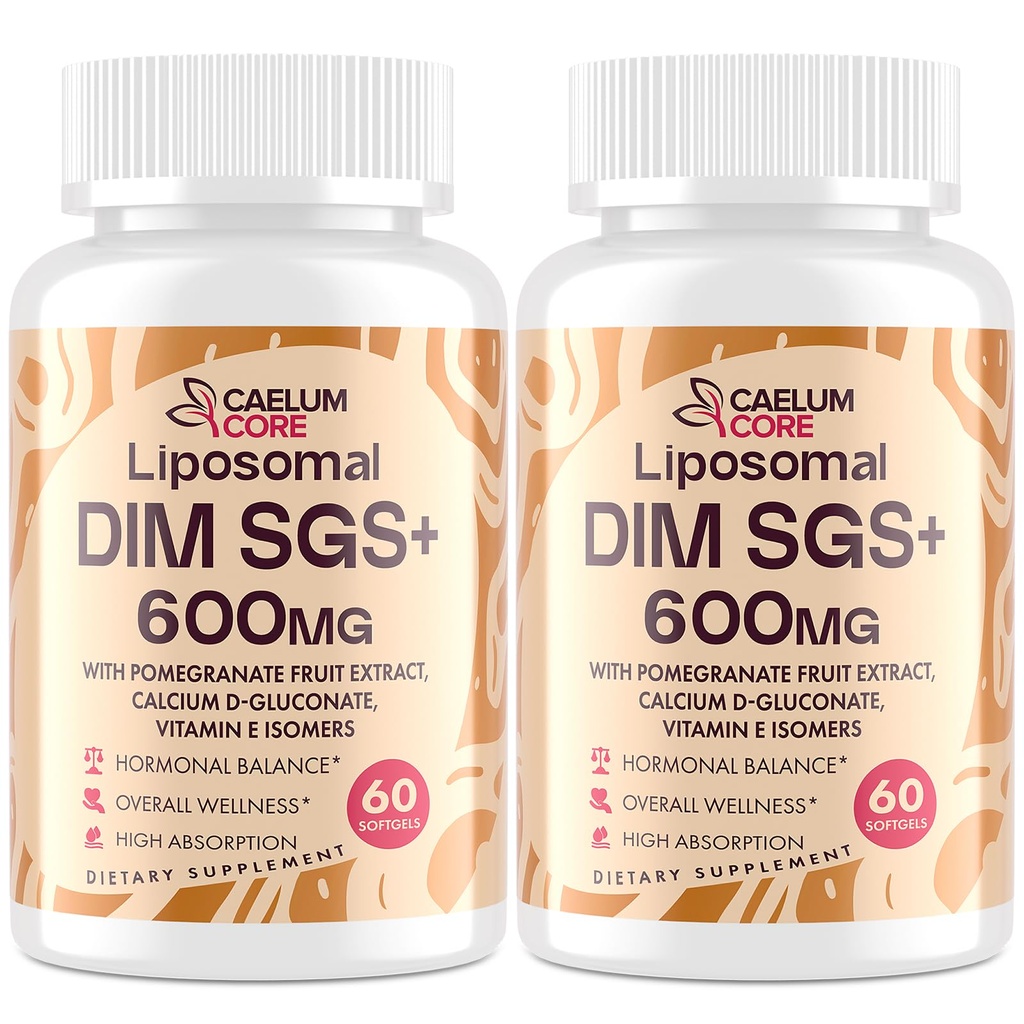 Lipozomální DIM SGS dodatek - Hormon dodatek pro ženy a muže, Estrogen doplňky Obsahuje Sulforaphane Glucosinolate, Vitamin E, Pomegranátové ovoce - Podpora Detox a antioxidant (2 Pack)