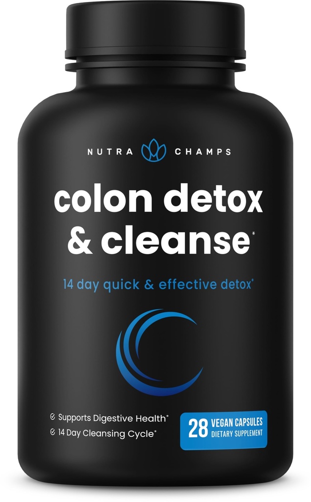NutraChamps Colon Cleanse & Detox pro hubnutí [14 Day Quick Cleanser] Safe & Effective Formule s Probiotic & Digestive Enzymy pro zmírnění zácpy