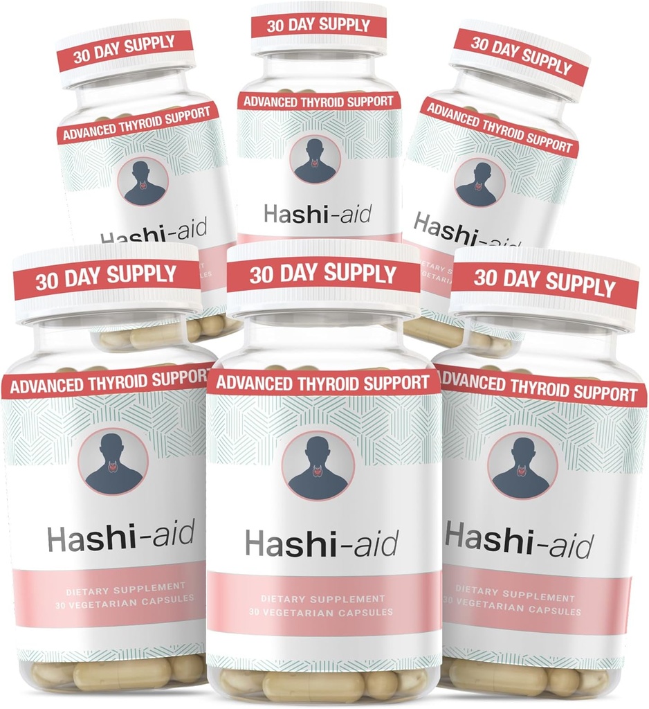 IBDassist ™ Hashi Aid tyreoid support for Women & Men - doplněk štítné žlázy pro Hashimoto 's Disease & Hypotyreoidism * - with Ashwagandha, Selen, Zinek, esenciální vitaminy & More - 30 Kapsle (6 Pack)