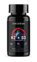 Leviatan Nutrition Vitamin D3 K2 2 v 1 Formule 124; 360mcg Vitamin K2 (MK7) + Vitamin D3 5000 IU Vegan Organic Extra Strength Vitamin doplňky - Podpora srdce, zuby, klouby, a zdraví kostí