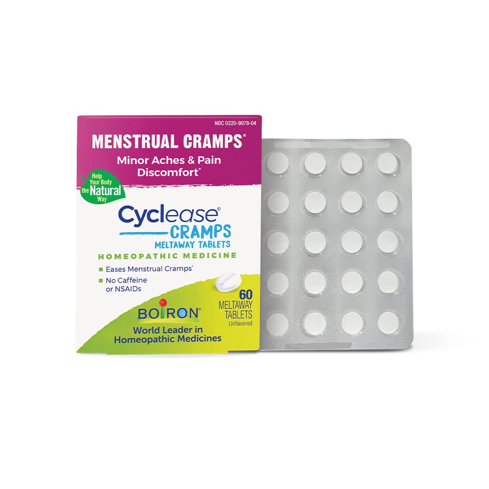 Boiron Cyclease Cramps Tablety pro úlevu od menstruačních křečí, šití, bolesti a nepohodlí - 60 Počet