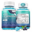 2 Balení cukru zdarma acetyl L- karnitinové gumy, L- karnitin dodatek pro ženy a muže, s vitamínem C & B12, ALCAR pro energii, Brain & Heart Health Support, Vegan, Non- GMO, 120 Počet