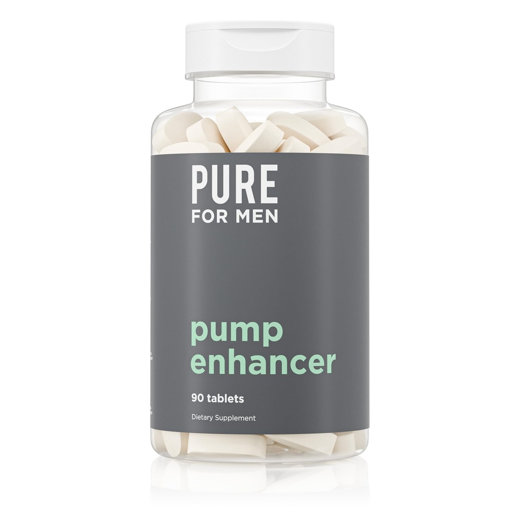 Čisté pro muže čerpadlo Enhancer 124; Pre Workout Dodatek pro svalové čerpadlo, Stamina a zvýšená krevní tok 124; Oxid dusnatý Booster s L- Arginin & L- Citrulline 124; Focus and Energy Support 124; 90 Počet
