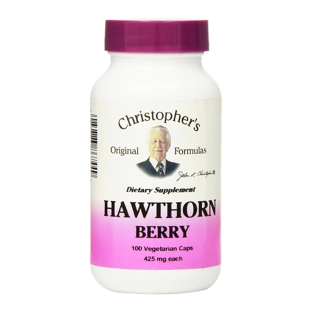 Christopher 's Original Installas Hawthorn Berry Kapsle, Bylinný dodatek pro srdce a kardiovaskulární Wellness, 100 Kapsle