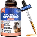 Probiotika a prebiotika s enzymy pro psy a kočky - Stravovací Gut Flora Health Pet Doplňky stravy - Zácpa & Průjem a Gas Home Remedy - Upset Stomach Relief - Made in USA