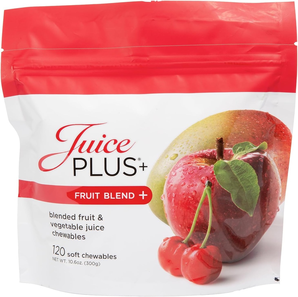 Juice Plus + Ovocná směs měkkých žvýkaček (Žvýkačky) - Zvyšte svou výživu 11 složkami ovoce a rostlin - Vegan Gummy pro děti a dospělé - Vitamíny, Celá výživa potravin - 1 Pouch (1-Mo, 30 Žvýkačky)