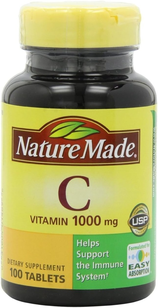 Nature Made Vitamin C 1000 mg tablety, 100 Počet pomoci podpořit imunitní systém €(balení po 3)