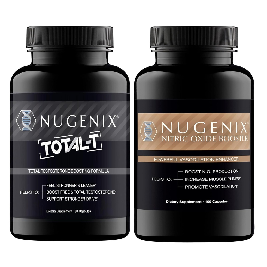 Nugenix Nitric Oxide Booster a Total- T Testosteron Booster pro muže