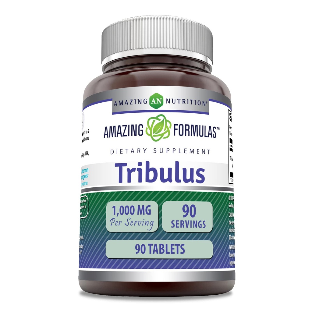 Amazing Applicas Tribulus Extract 1000 Mg dodatek 124; Tablety current 124; Non- GMO curren124; Gluten- Free curren124; Made in USA (1 balení 124; 90 Počet)