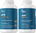 Dr. Tobias AKG dodatek a dodatek pro společnou podporu - podporuje energii, svaly, chrupavku a společné zdraví, non-GMO