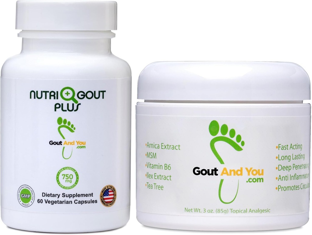 NutriGout Plus Podpora kyseliny močové a terapeutická pomoc Topical Cream s Arnica Extract