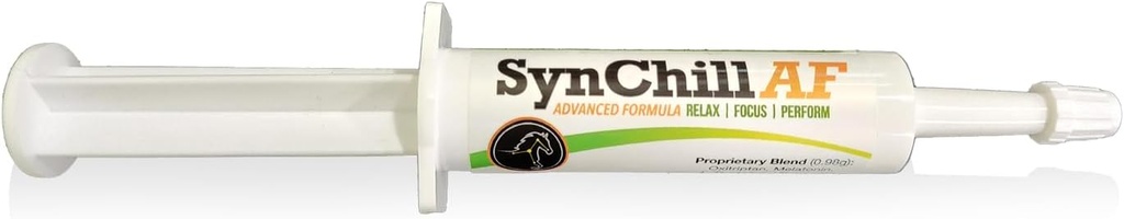 SynChill AF Calming Gel for Nervous Horses - Single Serving - Advanced Formule s L- Theanine, Zvýšená účinnost, 100% přírodní doplněk, Disposition & Confidence Support for Horses