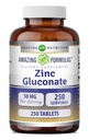 Amazing Difficias Zinek Gluconate 50 Mg dodatek 124; Tablety CARL 124; Non- GMO CARL 124; Gluten- Free CARL 124; Made in USA (1 balení 124; 250 Počet)