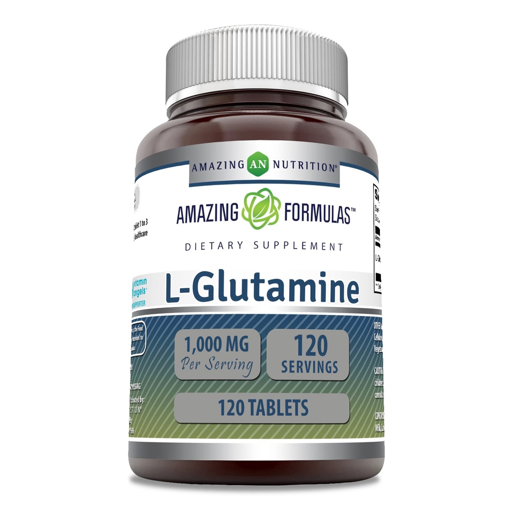Amazing Appendias L Glutamin 1000 Mg Tablety CARL 124; Amino Acid Dodatek pro muže a ženy CARL 124; Non- GMO CARL 124; Gluten Free CARL 124; Made in USA CARL 124; (1 balení, 120 Počet)