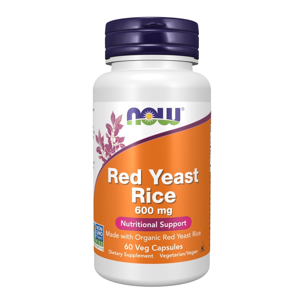 Nyní Potraviny Doplňky, Červená Kvasinková rýže 600 mg, Made with Organic Red Kvasinková rýže, 60 Veg Kapsle