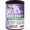 EVL BCAA Aminokyseliny Powder - BCAA Energy Pre Workout Powder for Muscle Recovery Lean Growth and Endurance - Rehydratační příspěvek Recovery Drink s 6 klíčovými elektrolyty - Grape Splash