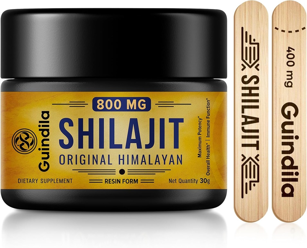 800mg Shilajit Supplement- Shilajit Pure Himalayan Shilajit Resin with Maximum Potency, Original from Himalayan with 85 + Trace Minerals & Fulvic Acid for Focus & Energy, Imunity, 30 Grams
