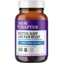 Nová kapitola spánková pomoc, Restful Sleep and Pain Relief, Melatonin a zázvor Spánkový dodatek, gluten zdarma a non-GMO, 30 Vegetariánské kapsle