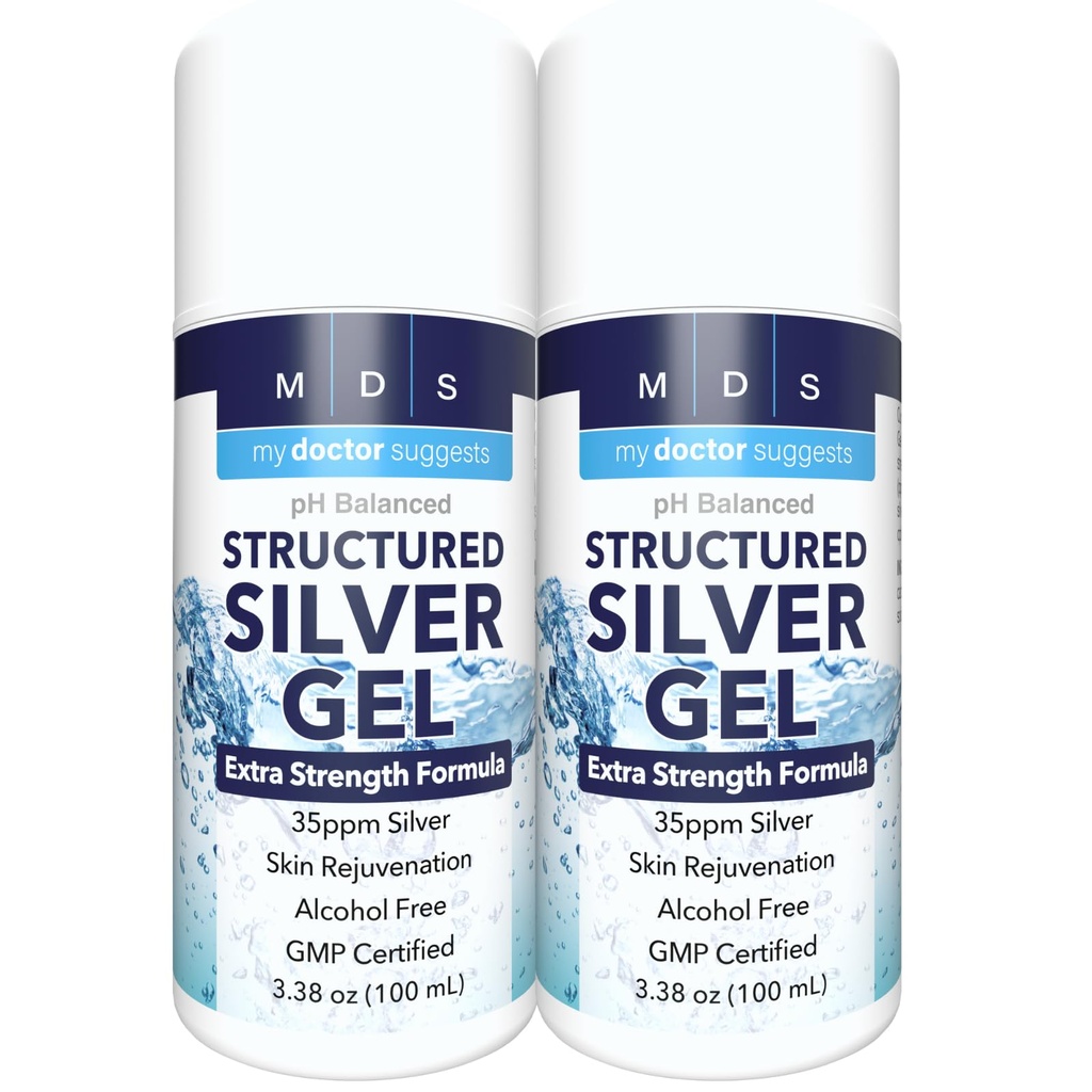 Koloidní stříbrná gelová extra síla - 35ppm Activated koloidní stříbrná gel pro maximální potenciál - Made in USA - Strukturovaný vzorec v pohodlném 2 balení