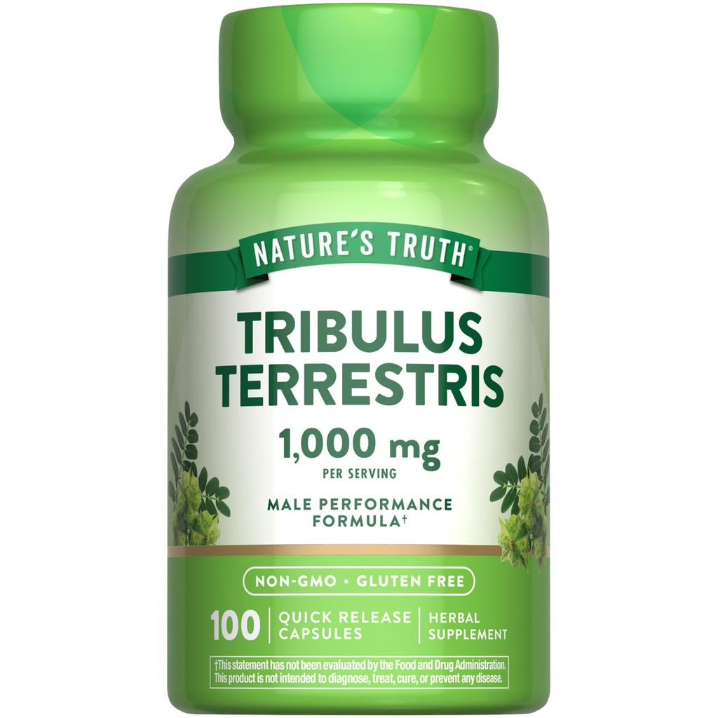 Nature 's Truth Tribulus Terrestris pro muže 124; 1000mg dura124; Kapsle 124; Non- GMO & gluten zdarma dodatek