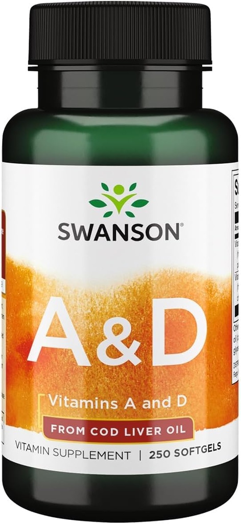 Swanson Vitamin A & D Kožní oční imunitní systém Zdraví 250 Sgels