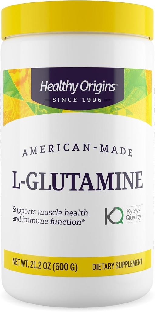 Zdravý původ L- glutamin (American- Made, Non- GMO), 21.2 Ounce
