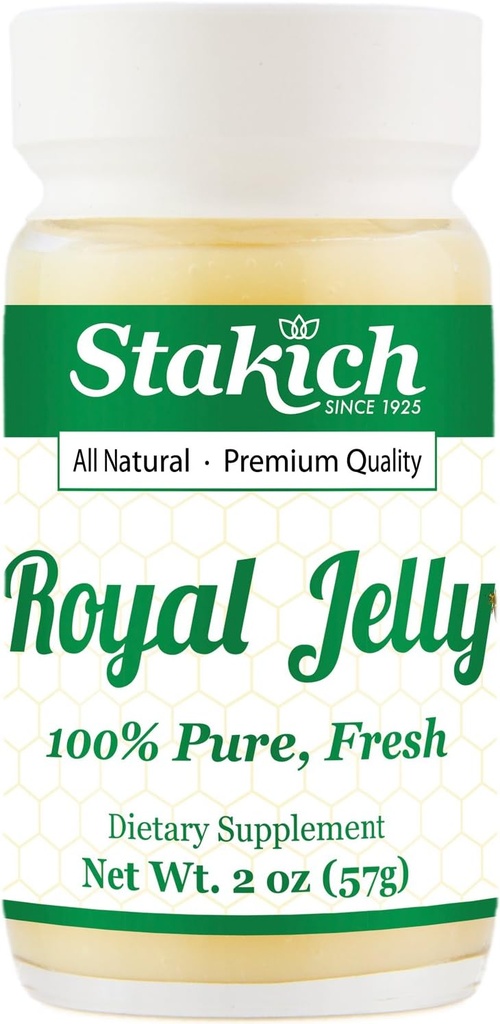 Stakich Fresh Royal Jelly - Pure, All Natural - No Additives / Flavors / Konzervanty Přidáno - 2 Ounce (57 Grams)
