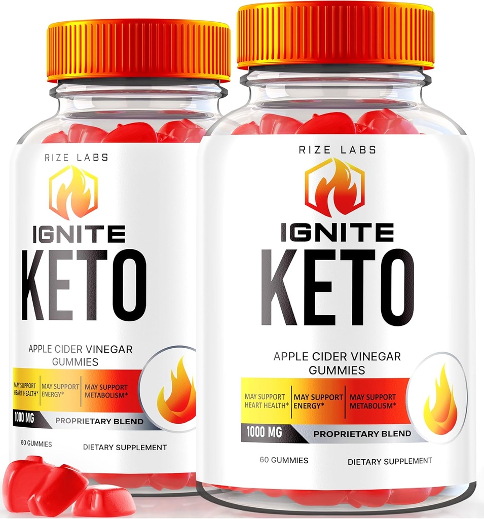 rize laboratoře (Balení 2 Ignite Keto ACV gumies pro pokročilé hubnutí, dodatek stravy (120 gumies)