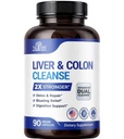 Játra Detox & Colon Cleanse - 2X Silnější - Játra Cleanse Detox & Opravy - Colon Cleanser & Detox - Premium Milk Thistle Dodatek - Muži & Ženy - Vegan 90 Kapsle